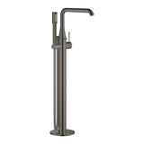Pastatoma vonios maišytuvas Grohe Essence New su dušo komplektu su Hard Graphite apdaila.
