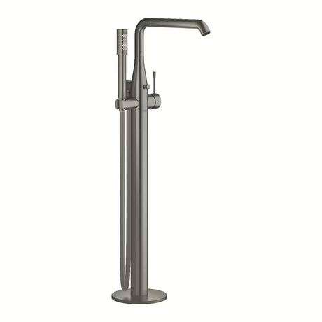 Pastatoma vonios maišytuvas Grohe Essence New su rankiniu dušeliu, brushed hard graphite apdailos.