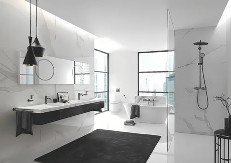 Grohe Essence New svirtinis praustuvo maišytuvas su aukštu snapu, brushed hard graphite paviršius