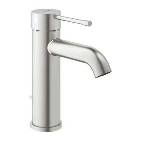 Praustuvo svirtinis maišytuvas Grohe Essence New su aukštu snapu ir supersteel paviršiumi.
