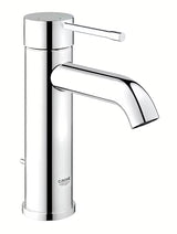 Chromuotas svirtinis praustuvo maišytuvas Grohe Essence New su dugno vožtuvu ir vandens taupymo technologijomis.