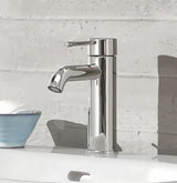 Chromuotas svirtinis praustuvo maišytuvas Grohe Essence New su dugno vožtuvu ir vandens taupymo technologijomis.