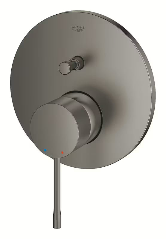 Potinkinė dušo maišytuvas Grohe Essence New brushed hard graphite apdailos su 2 krypčių perjungikliu.