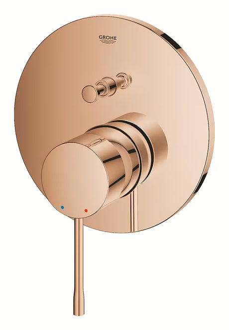 Potinkinė dušo ir vonios maišytuvas Grohe Essence New, spalva warm sunset, su 2 krypčių perjungikliu