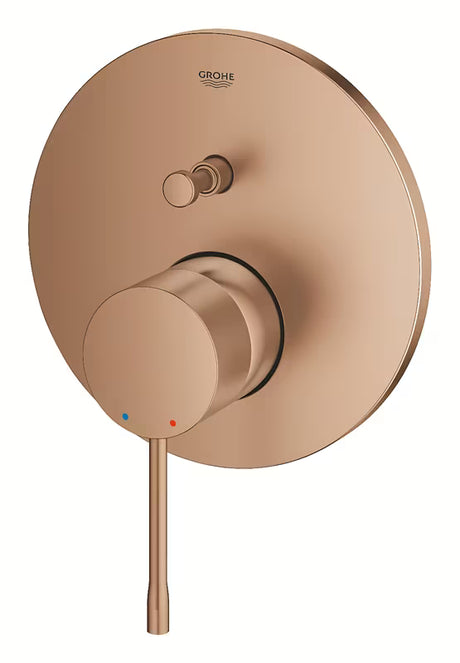 Grohe Essence New potinkinė dušo maišytuvas, spalva Brushed Warm Sunset, su 2 krypčių perjungikliu