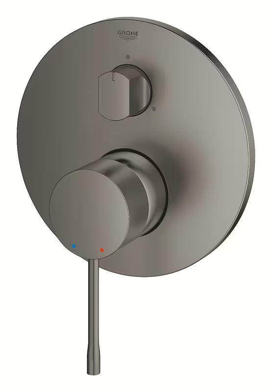 Potinkinė svirtinis dušo maišytuvas Grohe Essence New, spalva brushed hard graphite, su 3 krypčių perjungikliu