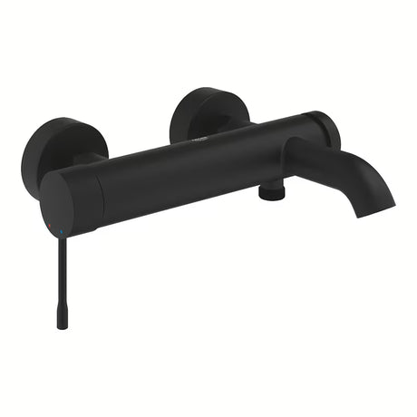 Sieninė svirtinis vonios maišytuvas Grohe Essence New matinės phantom black spalvos