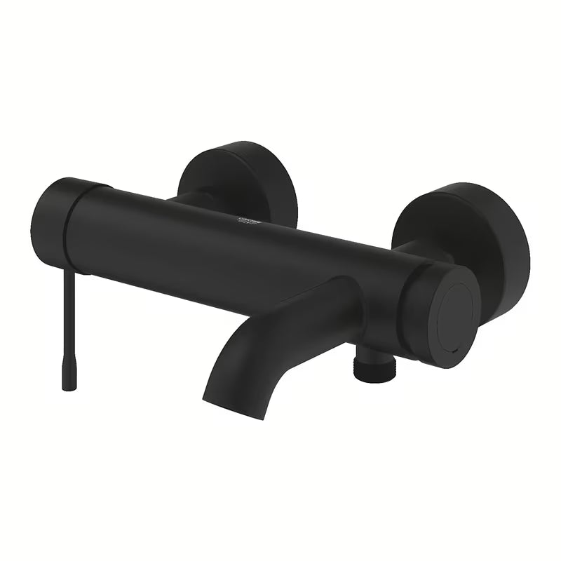 Sieninė svirtinis vonios maišytuvas Grohe Essence New matinės phantom black spalvos