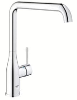 Chromo spalvos virtuvinis maišytuvas Grohe Essence New su aukštu pasukamu snapu ir svirtiniu valdymu