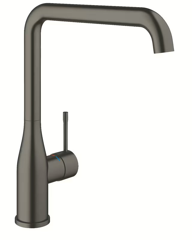 Grohe Essence New virtuvinis svirtinis maišytuvas su aukštu pasukamu snapu, spalva – brushed hard graphite
