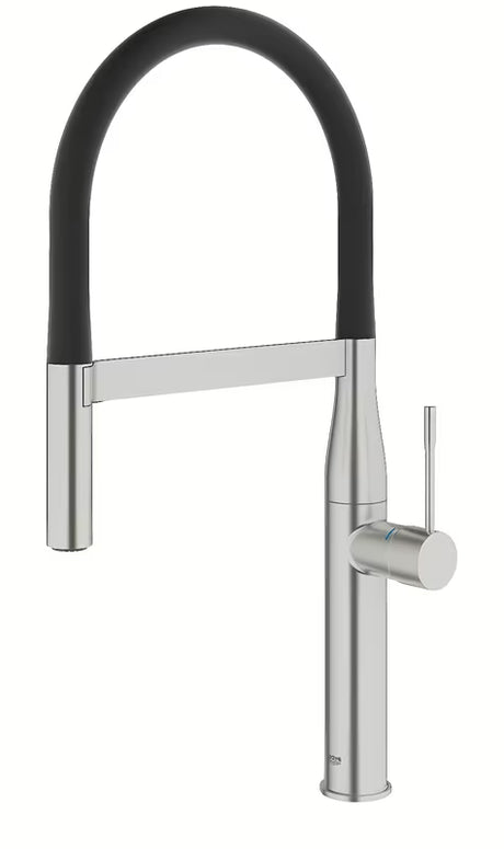 Virtuvinis maišytuvas Grohe Essence New su ištraukiamu dušeliu, apdaila supersteel.