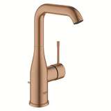 Aukšta svirtinis praustuvo maišytuvas Grohe Essence New, Brushed Warm Sunset spalvos, su pasukamu snapeliu.
