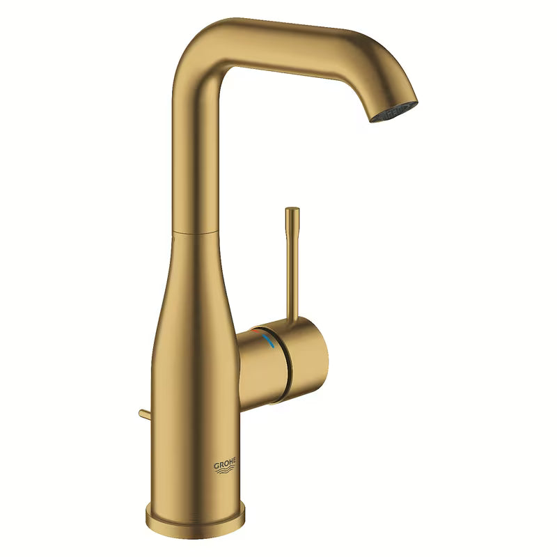 Grohe Essence New aukšta svirtinis praustuvo maišytuvas, paviršiaus apdaila Brushed Cool Sunrise, su pasukamu snapu