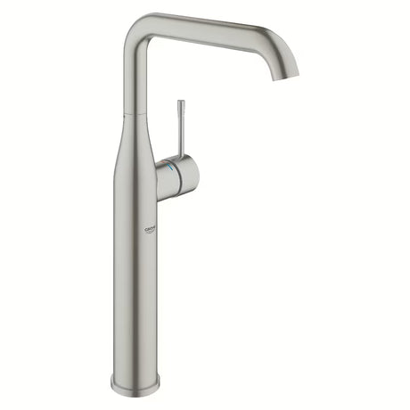 Grohe Essence New aukštas praustuvo maišytuvas, supersteel apdailos, su pasukamu snapu