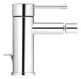 Chromo spalvos svirtinis bidė maišytuvas Grohe Essence New su praustuvo dugno vožtuvas ir šarnyriniu aeratoriumi