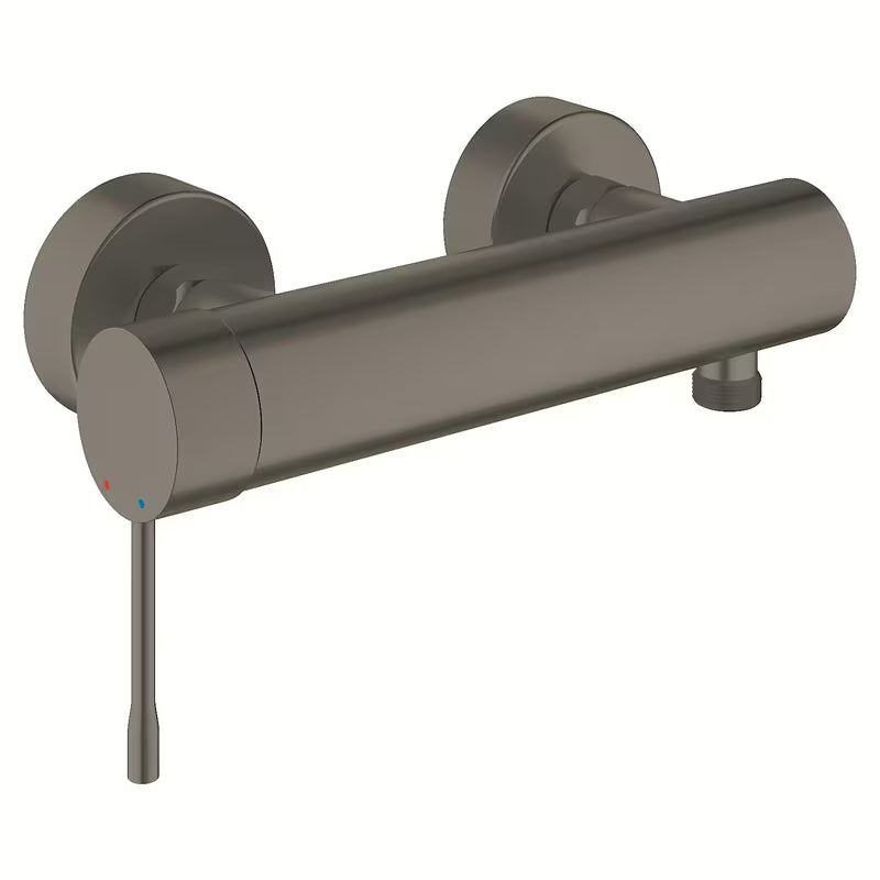 Sieninė svirtinis dušo maišytuvas Grohe Essence New brushed hard graphite spalvos.