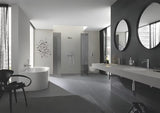 Sieninė svirtinis dušo maišytuvas Grohe Essence New, apdaila supersteel, matinio nerūdijančio plieno išvaizda.