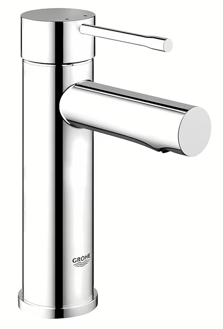 Chromo spalvos praustuvo maišytuvas Grohe Essence New su svirtiniu valdymu ir lygiu korpusu