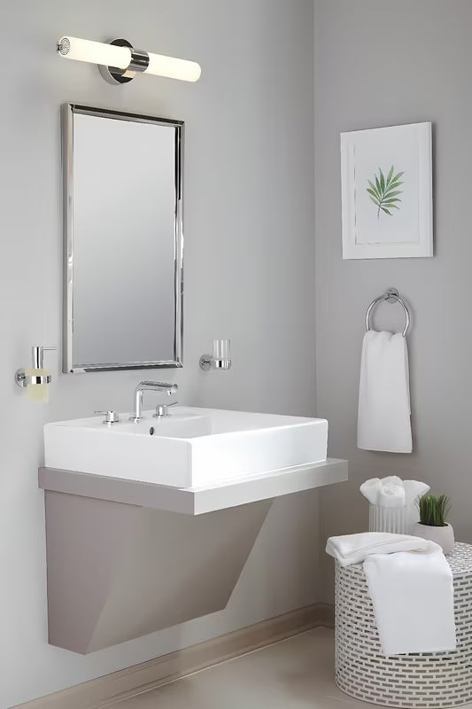 Chromuotas rankšluosčių žiedas Grohe Essentials su paslėptu tvirtinimu ir Grohe StarLight paviršiumi