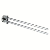 Chromuotas rankšluosčio laikiklis Grohe Essentials su dviem pasukamomis svirtimis ir paslėptu tvirtinimu
