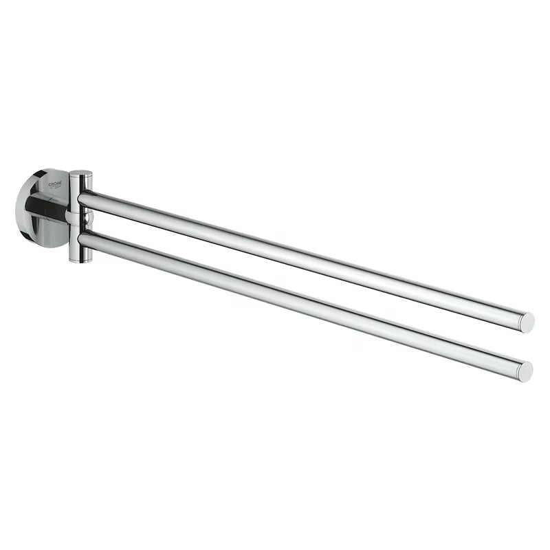 Chromuotas rankšluosčio laikiklis Grohe Essentials su dviem pasukamomis svirtimis ir paslėptu tvirtinimu