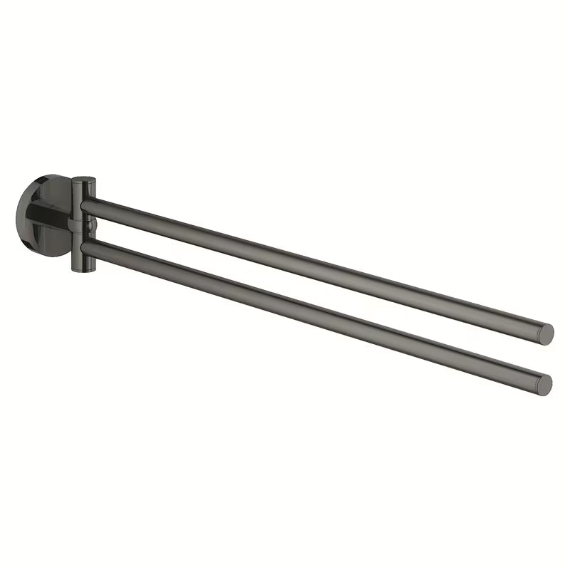 Rankšluosčio laikiklis Grohe Essentials su dviem pasukamomis svirtimis, Hard Graphite apdailos, su paslėptu tvirtinimu.