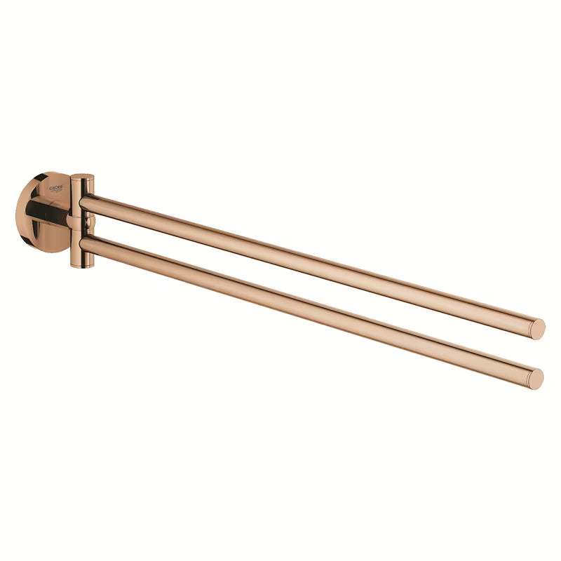 Rankšluosčio laikiklis Grohe Essentials, warm sunset apdailos, su dviem pasukamomis svirtimis ir paslėptu tvirtinimu.