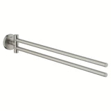 Rankšluosčio laikiklis Grohe Essentials su dviem pasukamais laikikliais, matinės apdailos supersteel