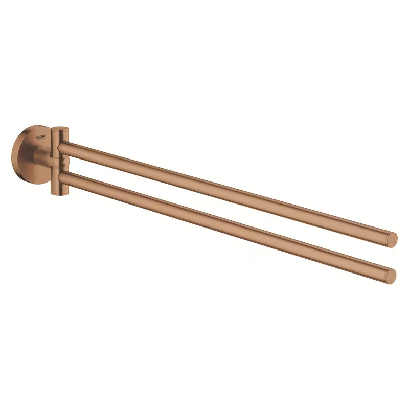Rankšluosčio laikiklis Grohe Essentials su dviem pasukamomis svirtimis, Brushed Warm Sunset paviršiaus apdailos.