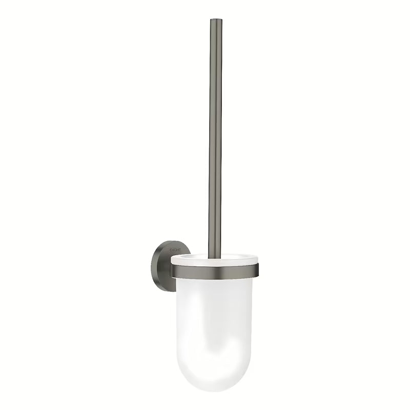 WC šepečiai Grohe Essentials komplektas, Brushed Hard Graphite apdailos, su laikikliu montuojamas ant sienos, su paslėptu tvirtinimu.
