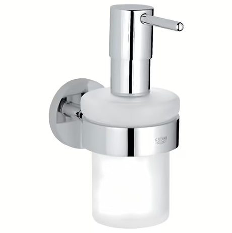 Grohe Essentials skysto muilo dozatorius be laikiklio, chromo apdaila, su stikliniu indu