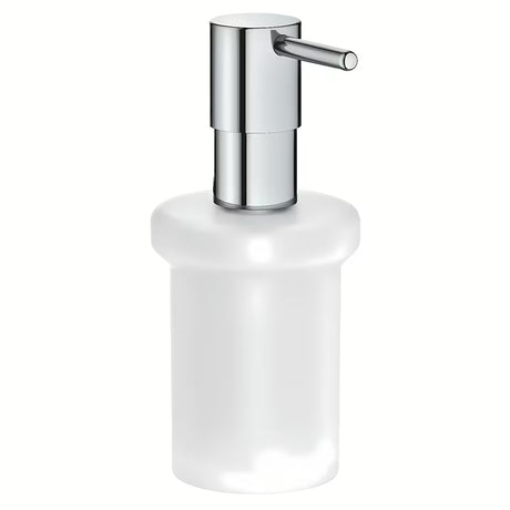 Grohe Essentials skysto muilo dozatorius be laikiklio, chromo apdaila, su stikliniu indu