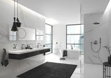 Skysto muilo Dozatorius Grohe Essentials be laikiklio su stikline talpa ir Grohe StarLight paviršiumi, hard graphite apdaila.