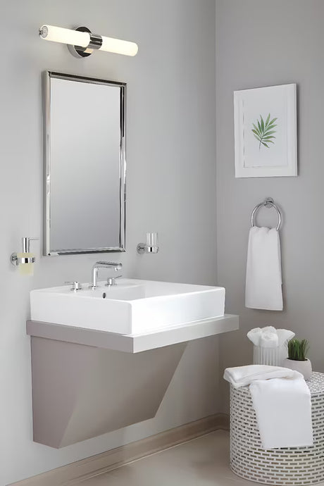 Chromuotas stiklinės laikiklis Grohe Essentials su stikline su paslėptu tvirtinimu