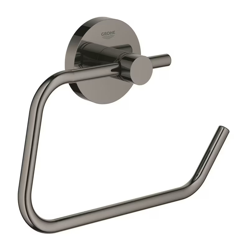 Tualetinio popieriaus laikiklis Grohe Essentials be dangtelio, hard graphite apdailos, su paslėptu tvirtinimu