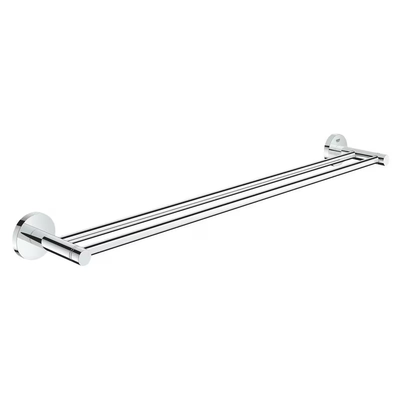 Dvigubas chromuotas rankšluosčio laikiklis Grohe Essentials su paslėptu tvirtinimu prie sienos