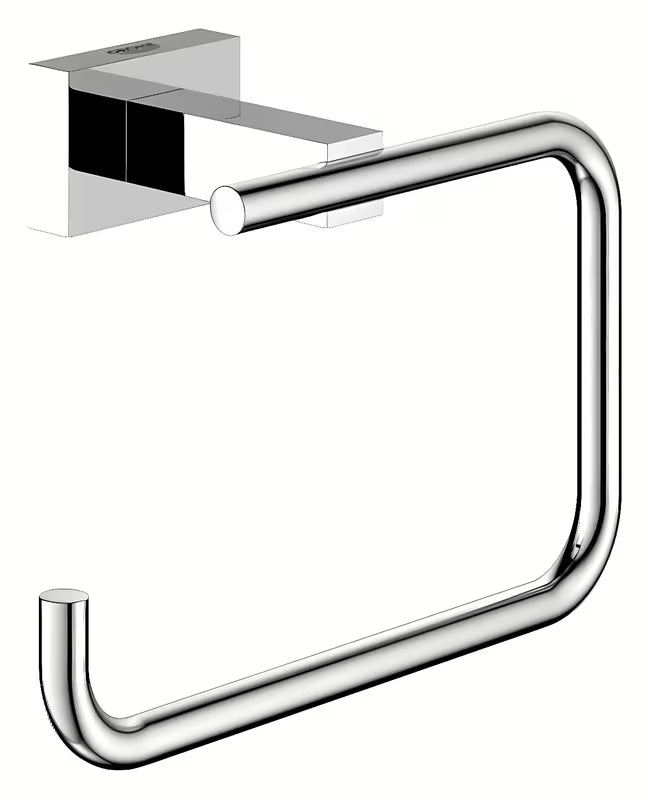 Chromuotas tualetinio popieriaus laikiklis Grohe Essentials Cube be dangčio, su paslėptu tvirtinimu