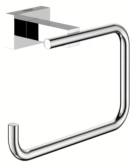 Chromuotas tualetinio popieriaus laikiklis Grohe Essentials Cube be dangčio, su paslėptu tvirtinimu