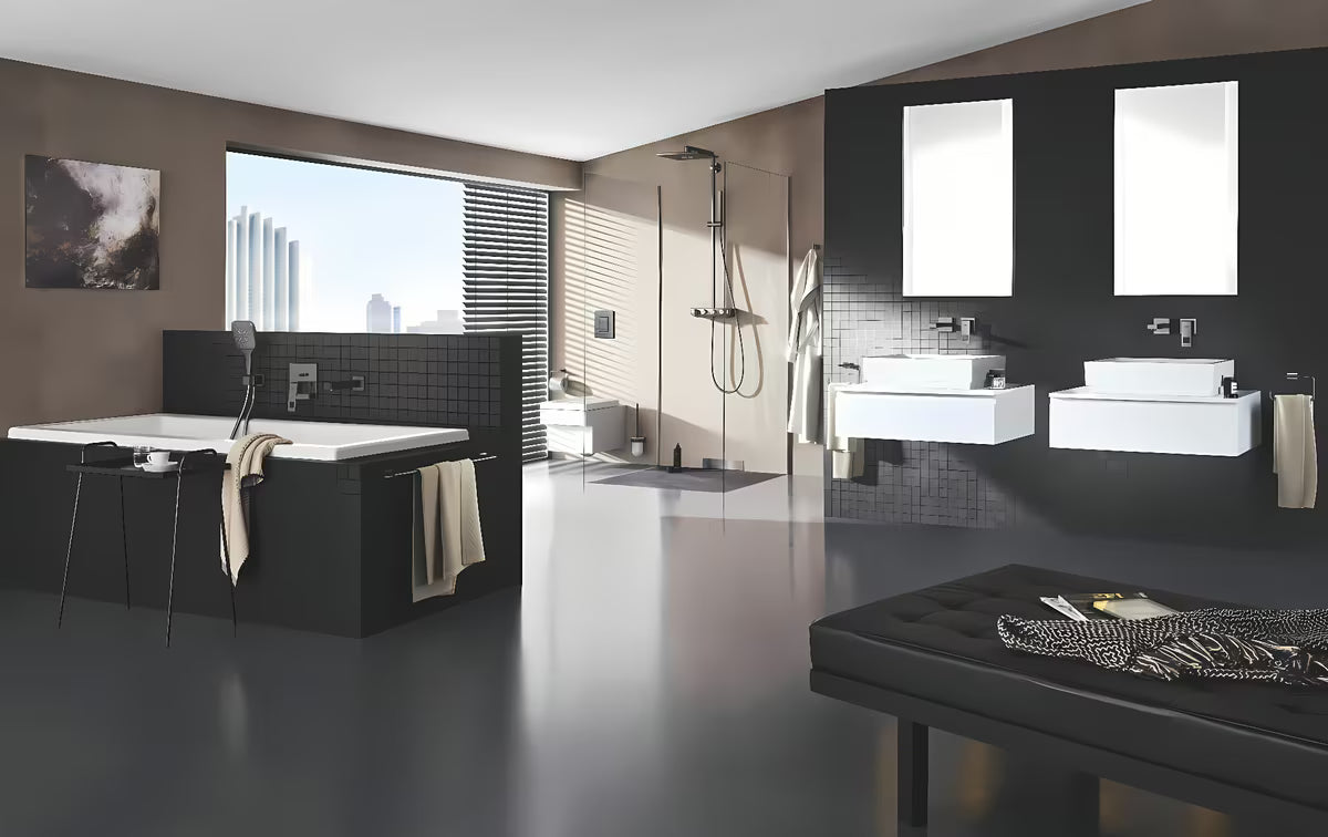 Kabliukas chalatui Grohe Essentials Cube, šukuoto hard graphite apdailos, su paslėptu tvirtinimu