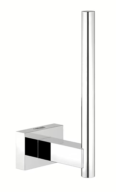 Chromuotas sieninis laikiklis atsarginiam tualetinio popieriaus ritiniui Grohe Essentials Cube su paslėptu tvirtinimu
