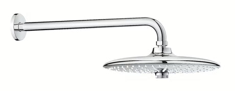 Chromo spalvos viršutinis dušas Grohe Euphoria 260 smartcontrol su trimis srovės režimais ir dušo laikikliu