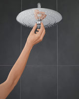 Chromo spalvos viršutinis dušas Grohe Euphoria 260 smartcontrol su trimis srovės režimais ir dušo laikikliu