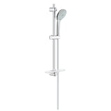 Dušo komplektas Grohe Euphoria 110 Massage chromo spalvos su stovu, žarna ir EasyReach lentynėle.