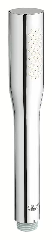 Chromo spalvos rankinis dušelis Grohe Euphoria Cosmopolitan Stick su 1 srovės režimu ir taupiu 9,5 l/min. debitu.