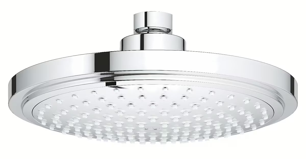 Chromuotas viršutinis dušas Grohe Euphoria Cosmopolitan 180 su apvalia galvute ir Rain srove
