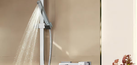 Rankinio dušo Komplektas Grohe Euphoria Cube chromo spalvos, su rankiniu dušu, laikikliu ir dušo žarna Silverflex 1 250 mm.