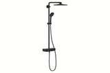 Dušo sistema Grohe Euphoria smartcontrol su termostatu, phantom black apdailos, su viršutiniu ir rankiniu dušu