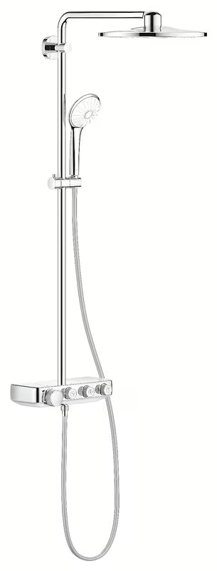 Chrominis dušo sistema Grohe Euphoria smartcontrol su termostatu, viršutiniu dušu ir rankiniu dušeliu