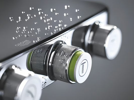 Chrominis dušo sistema Grohe Euphoria smartcontrol su termostatu, viršutiniu dušu ir rankiniu dušeliu