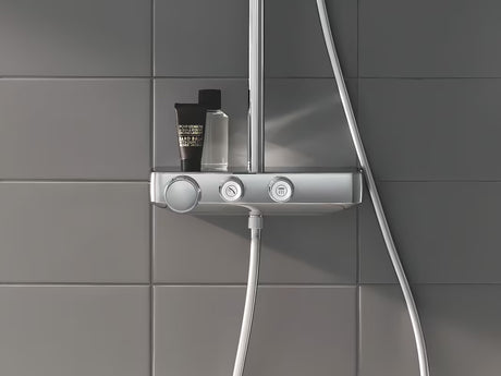 Dušo sistema Grohe Euphoria smartcontrol System chromo spalvos su termostatiniu maišytuvu, su viršutiniu ir rankiniu dušu